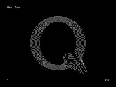 17/36 — Q 36 days of type 36daysoftype geometry letter lettering logo q type