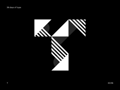 20/36 — T 36 days of type geometry letter lettering line logo t type