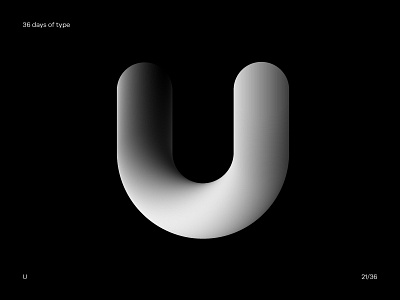 21/36 — U 36 days of type letter lettering logo mesh type u