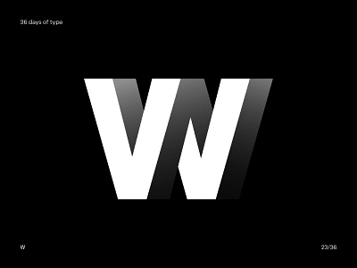 23/36 — W 36 days of type letter lettering logo type w