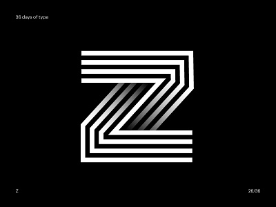 26/36 — Z 36 days of type letter lettering line logo type z