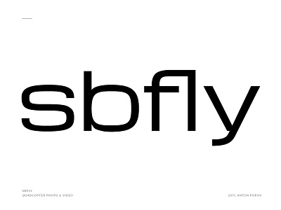 sbfly lettering logo type