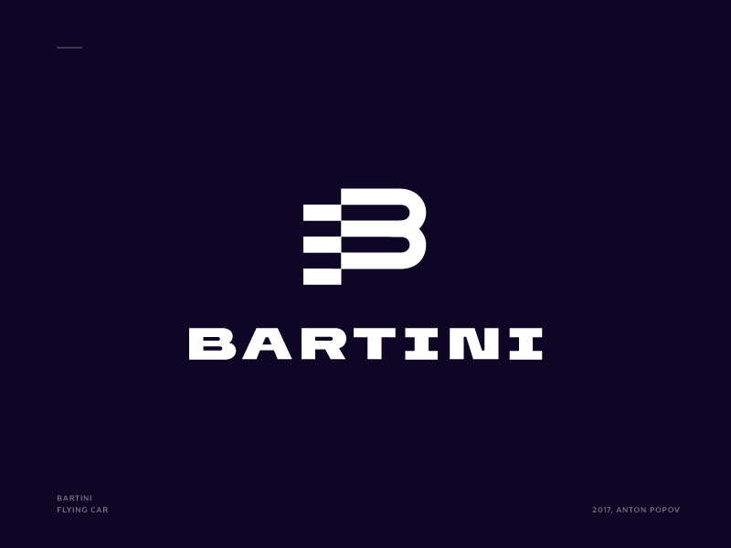 Bartini b flying car lettering logo