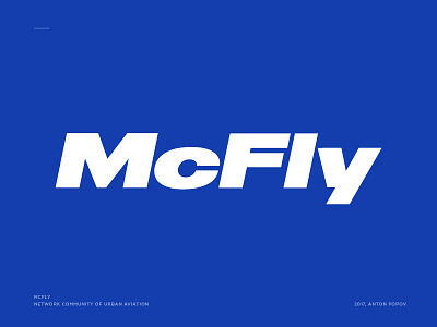 McFly aero aviation fle lettering logo type