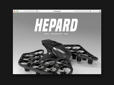 Hepard aviation flying car future ui webdesign website