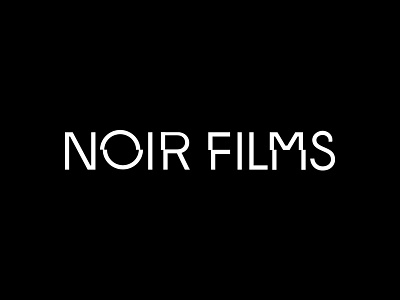 Noir Films logo glitch lettering logo type typography