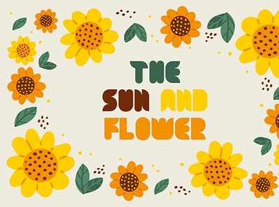 The Sun and Flower | Unique Display Font crafty font font fun font procreate