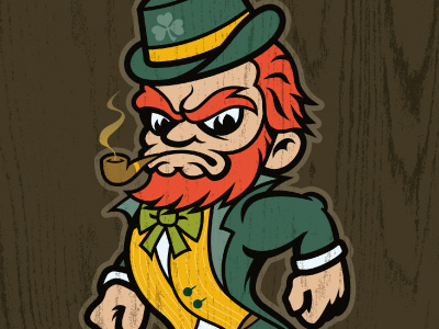 Leprechaun Mascot cartoon character dame day irish leprechaun logo mascot notre patricks patty retro saint vintage