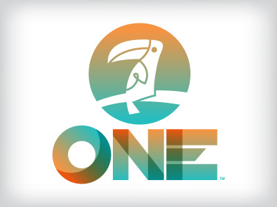 One Tours 1 bird circle gradient icon logo logotype one toucan tourism tours travel