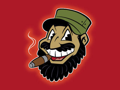 Fidel castro cigar cleveland communism communist cuba fidel indians mascot smiling