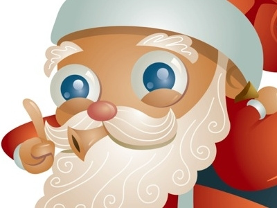 Sneaky St. Nick cartoon character christmas quiet santa shush sneaky st nick vector xmas