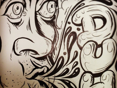 Duh (Study Harder) bubble copic doodle duh face gum illustration ink sketch text