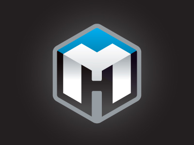MH Identity brand branding hex hexagon identity initials logo logotype mh monogram