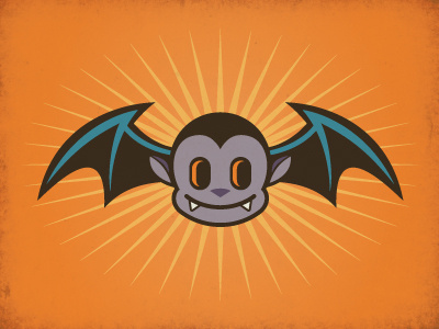 Vampire Bat bat character dracula halloween icon illustration orange vampire vector