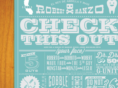 Manzo Inside Joke Birthday Poster icon poster typography