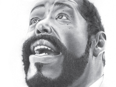 Barry White (2/3) barry white illustration pencil portrait