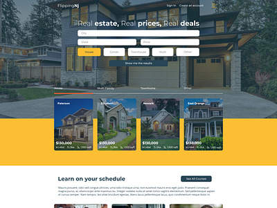 Flippin Nj Real Estate Redesign branding design ui uidesign web website wordpress