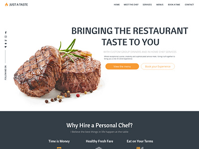 Just A Taste Website Design design ui uidesign ux web website wordpress