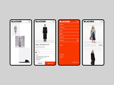 Fashion Website Mobile UI/UX amsterdam cracow ecommerce fashion fashion app fashion brand free haute couture high krakow line mobile ui online shop online store poland template theme ui design uiux