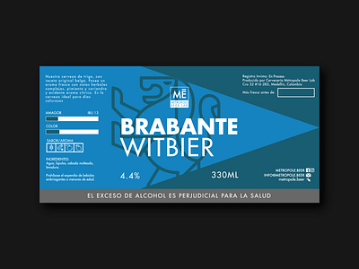 Brabante Witbier | Metropole Beer Lab beer beer branding beer label beer label design branding label design packaging