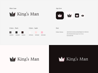 King's Man Logo & App Icon branding dailyui design logo typography ui vector