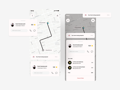 Location Tracker - Daily UI 20 app daily ui dailyui delivery design driver food food delivery gofood gojek grab graphic location minimalist mobile uber uber eats ui ui design ux