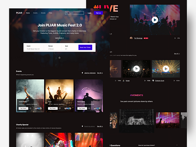 PIJAR Music Charity app concert design liveconcert music music concert pijar music ticket booking ui ui design ux