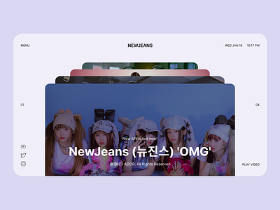 NewJeans artist design girl group idol kpop minimalist newjeans ui ui design