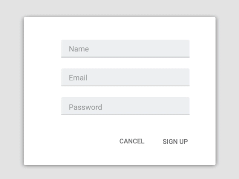 Material Design Sign Up Form adobe after effects adobe xd dailyui material ui signup