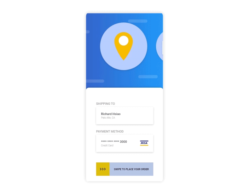 Credit Card Checkout Mockup adobe after effects adobe xd animation credit card credit card checkout dailyui form swipe to confirm