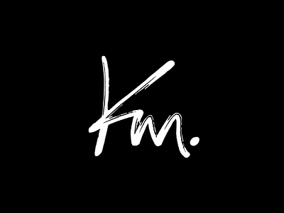 KM branding design flat illustration logo minimal start up typography