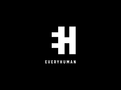 EveryHuman Clothing black and white branding clothing label design illustration logo minimal simple logo start up typography website