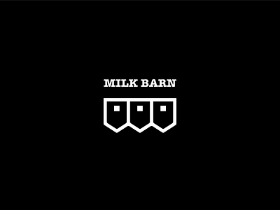 Milk Barn Dairy Company black and white branding cow design diary illustration logo milk minimal start up logo typography website