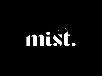 Mist black and white bold branding clean design design illustration lettering logo minimal serif simple typeface typography