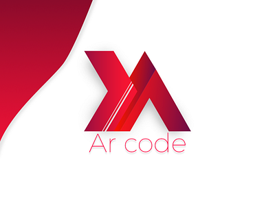 Ar Code a logo app branding code logo coding desain design identity ikon ilustrasi logo logotype red tipografi typography