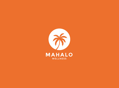 Mahalo Wellness - logo branding design flat icon illustration illustrator logo logo design minimal typography vector