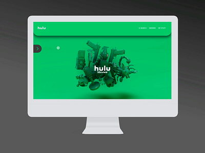 Hulu UI series : 04 - desktop top movie genres 3d 3d art 3d modeling 3d rendering animation app hulu hulu ui minimal modeling movie movies render rendering ui ui designer uiux ux web website