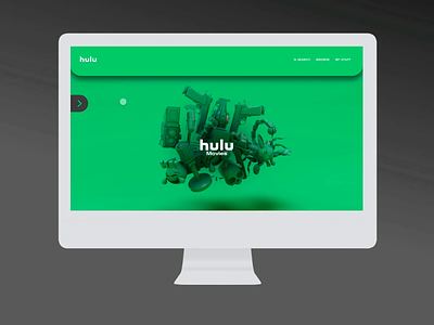 Hulu UI series : 04 - desktop top movie genres 3d 3d art 3d modeling 3d rendering animation app hulu hulu ui minimal modeling movie movies render rendering ui ui designer uiux ux web website