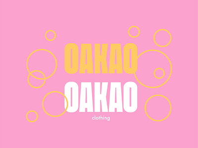 OAKAO - clothing word mark clothing clothing brand logo logo design logotype oakao orange pink typographic typography wordmark