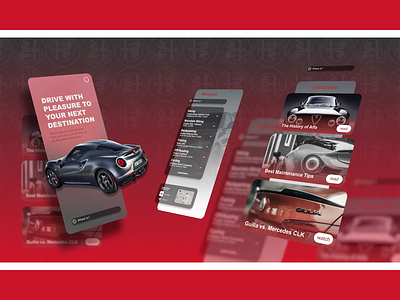 Alfa Romeo - drivers app animation 2d animation 3d animation after effects animation app motion design motion graphics ui user interface user interface animation ux web website