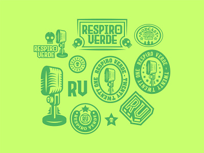 Respiro Verde - logo badges