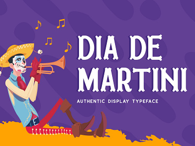 Dia De Martini - Authentic Display Typeface art authentic branding display display font font graphic design halloween label lettering logo logotype packaging playful