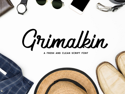 Grimalkin - Fresh And Clean Script Font authentic branding clean design font label lettering logo logotype modern script script font wedding