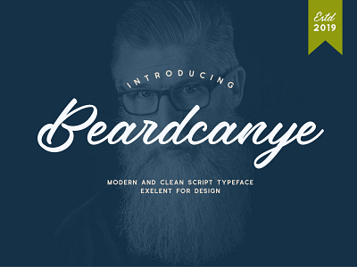Beardcanye - Modern And Clean Script Typeface advertising branding clean design display font font lettering logo logotype modern modern design packaging typeface