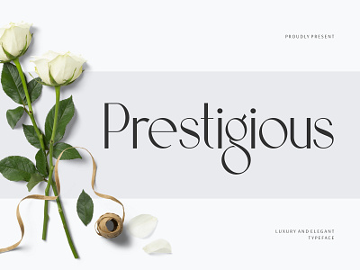 Prestigious - Luxury Elegant Typeface advertising beauty branding clean design display font elegant font label lettering logo logotype luxury packaging thin