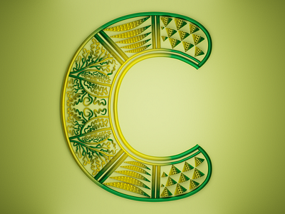 36 Days of Type : C 36 days of type 36daysoftype 36daysoftype08 3d art 3d artist 3d modeling blender 3d design open source typography