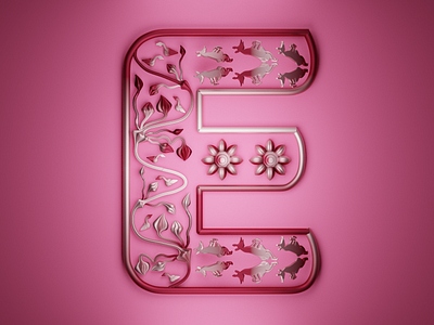 36 Days of Type : E 36 days of type 36daysoftype 36daysoftype08 3d art 3d artist 3d modeling blender 3d design open source typography