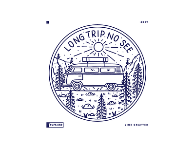 Trip badge vintage - hand drawn