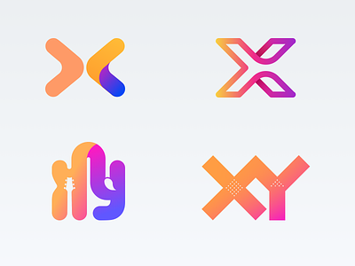 X & Y branding graphic design logo