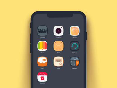 Flat Icon app design icon ui vector